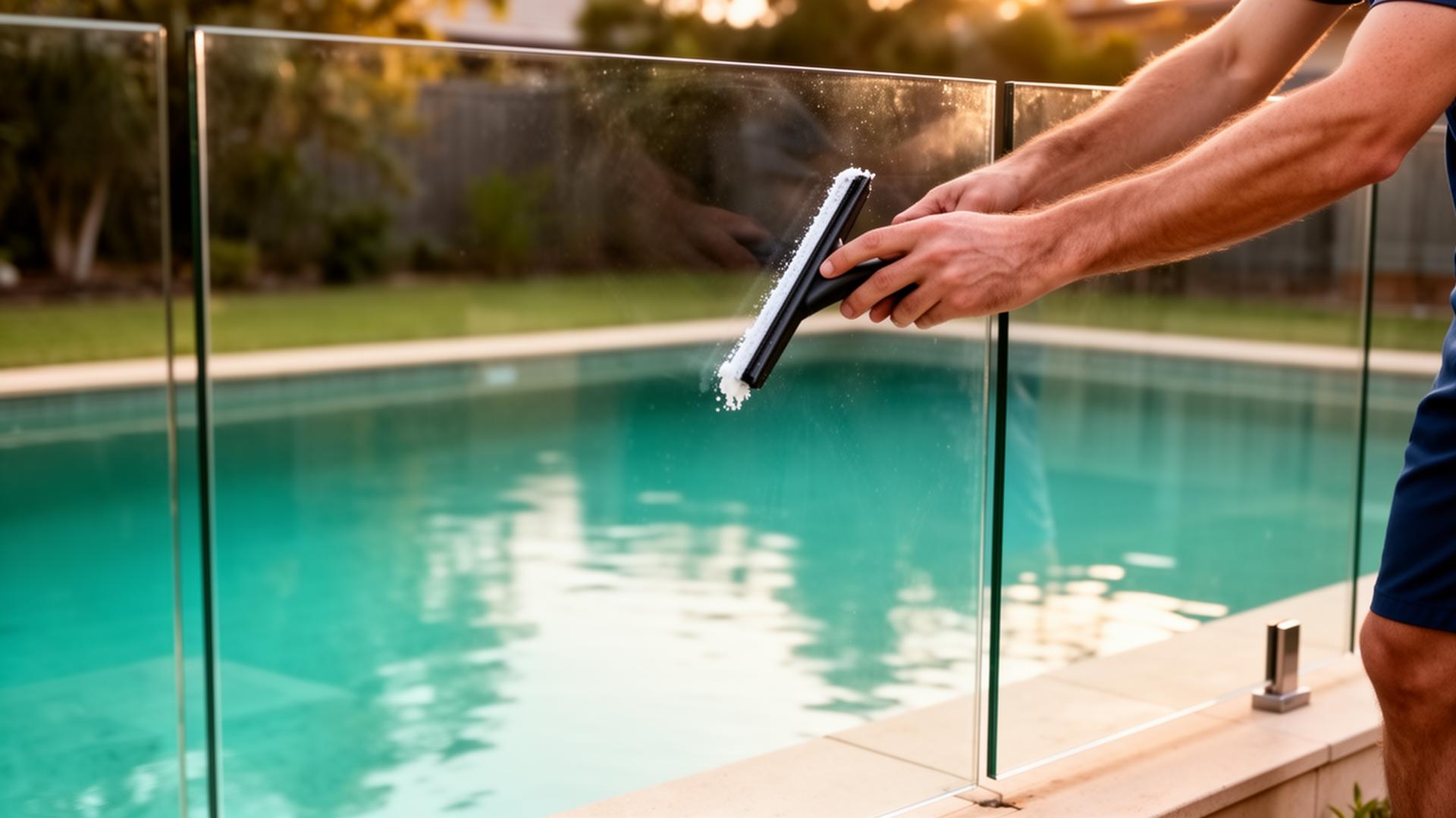 Crystal-clear frameless pool glass restored